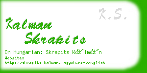 kalman skrapits business card